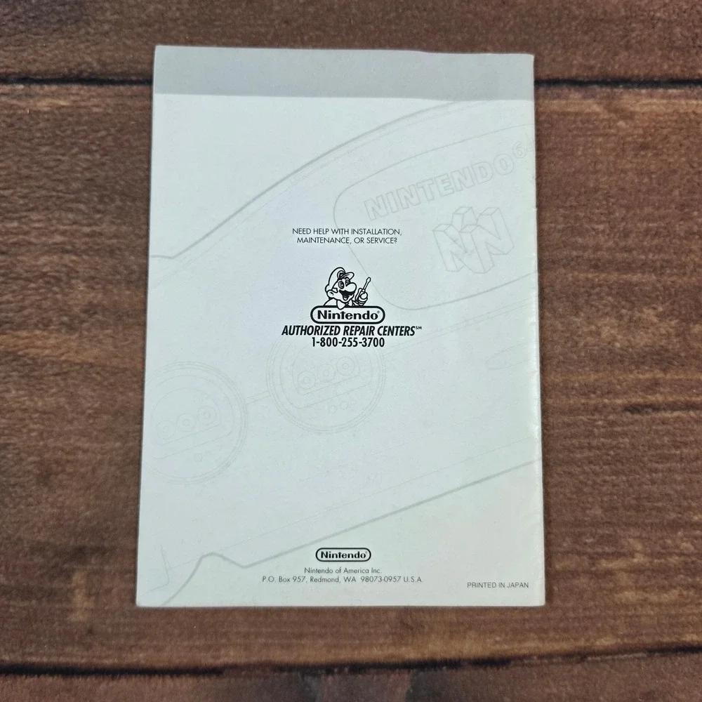 Nintendo 64 Instruction Booklet OS White Excellent Vintage Manual NUS-S-HB-USA-1